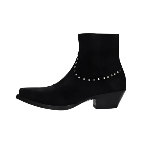 SAINT LAURENT Ankle Boots 4cm Men's Black