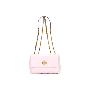 TORY BURCH Kira Small Diamond Quilt Convertible Shoulder Bag Rose Salt