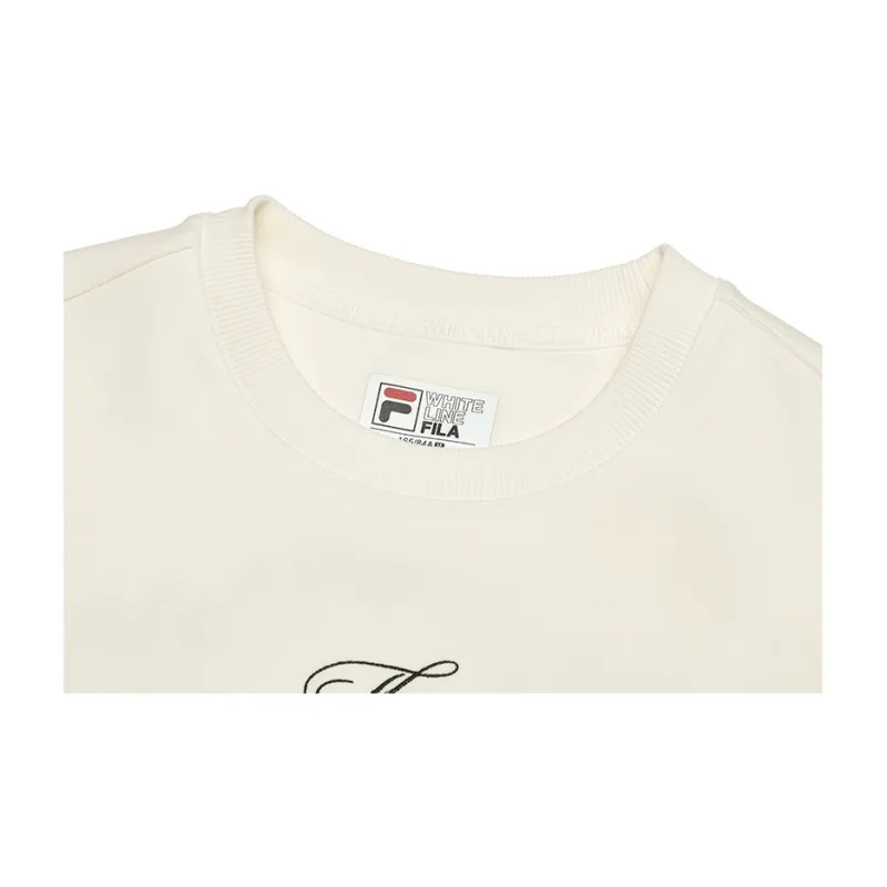 FILA Sweatshirt Women's Light Beige White-4