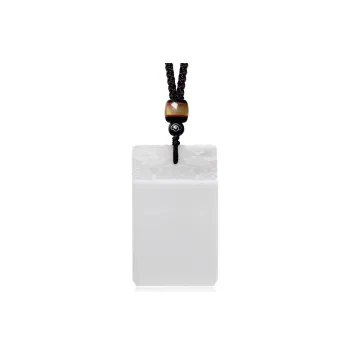 MARY WINDSOR Double Sided Dragon Head Peace Pendant Grade 1 White White Jade Unisex
