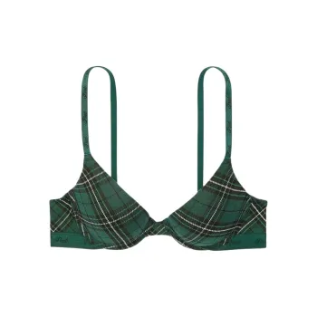 Victoria's Secret PINK WEAR EVERYWHERE Bra Women's Green Plaid