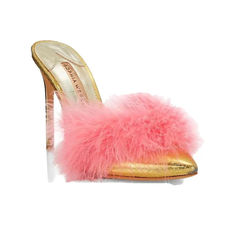 Sophia Webster High Heels 10cm Women's Pink Gold-2