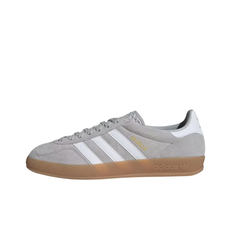 Adidas Originals Gazelle Indoor Grey Cloud White Gold Metallic-0