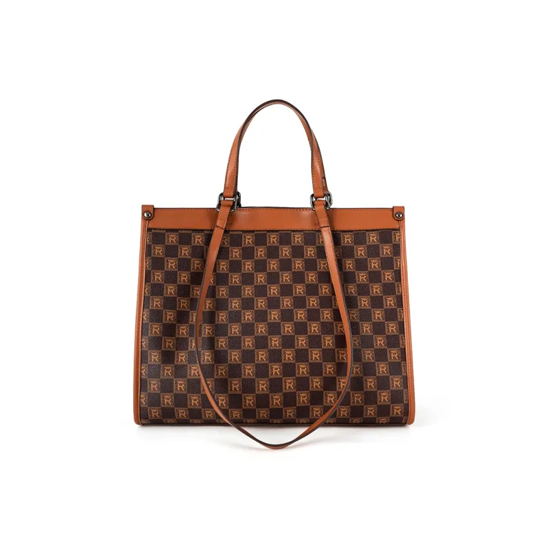 Vigno Synthetic Leather One Shoulder Handbag Regular Women's Coffee/Khaki-3