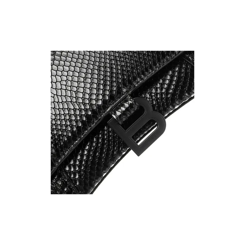 Balenciaga Hourglass Cow Leather Hourglass Bag, Crossbody, One Shoulder, Handbag Trumpets Women's Black-3