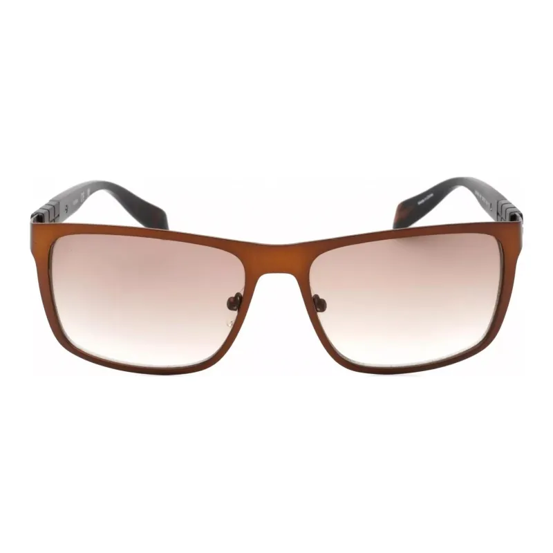 GUESS Polycarbonate Metal Rectangular Sunglasses Men's Brown-1