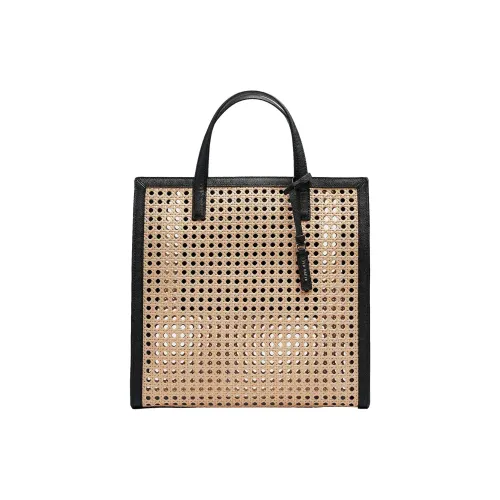 Ted Baker Raffia Tote Bag, Shopping Bag, Shoulder Bag, Handbag Regular Women's Black & Khaki