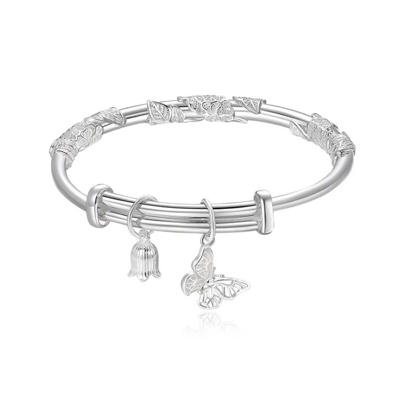 ZHONGLING 999 Fine Silver Sterling Silver Bracelets Women's-0