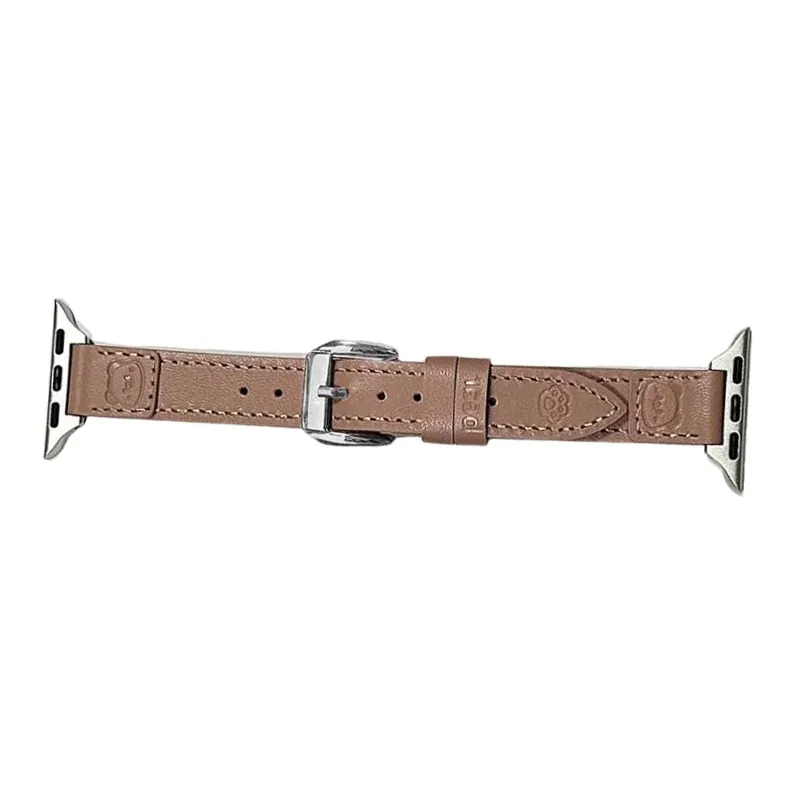 Warbler Dew Compatible With Apple Watch Apple Watch Band S9/S8/SE/7/6/5/4/3 Little Bear Paw Genuine Leather Loop Strap-11