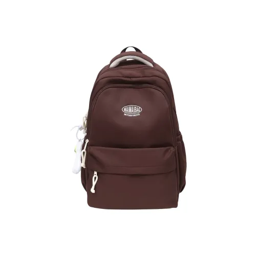 SUN ERATH&U Nylon Backpack Regular Unisex Coffee/Blue Yellow/Ecru/Red Black