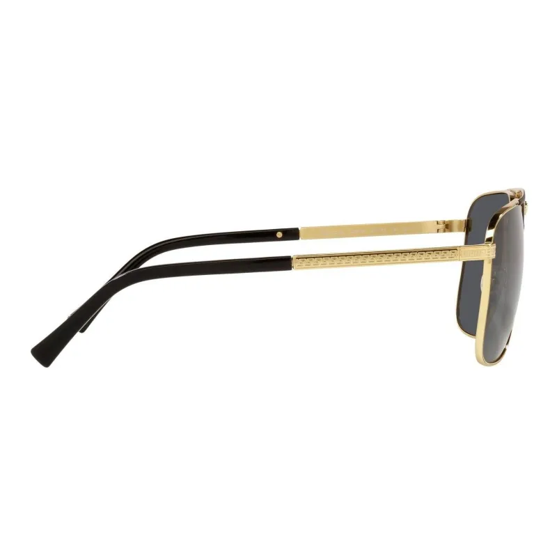 VERSACE Metal Aviator Sunglasses Men's Gold-8