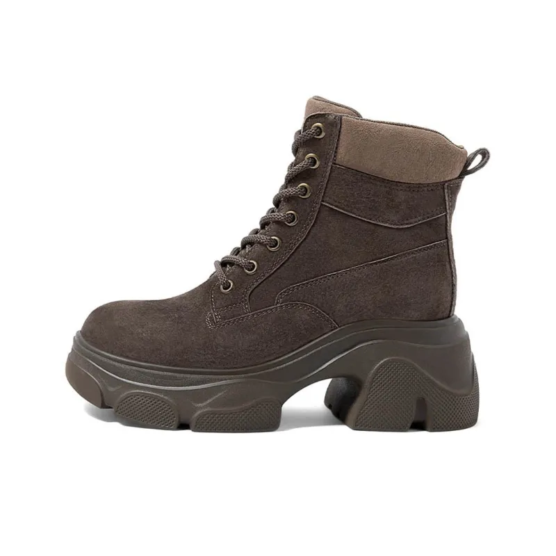 COMELY Martin Boots Women's Khaki/Yellow-0