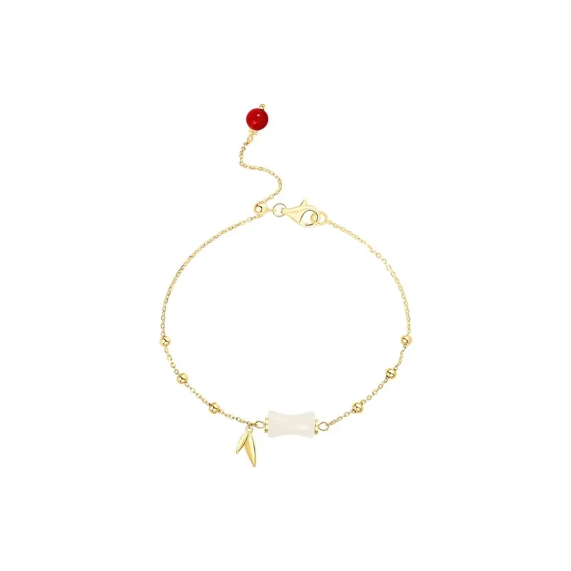 Mu Yao Hetian Jade Bracelets Pale Greenish White Jade Unisex-0