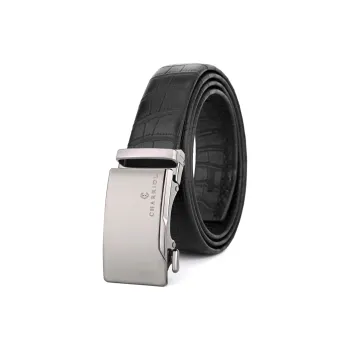 CHARRIOL High Quality Cow Leather Zinc Alloy Automatic Buckle Head Men's Business Belt Men's Black 3.5cm
