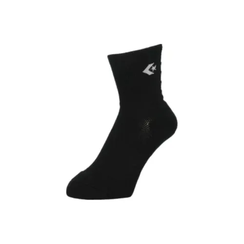 Converse Mid-Calf Socks Unisex 1 Pack Black