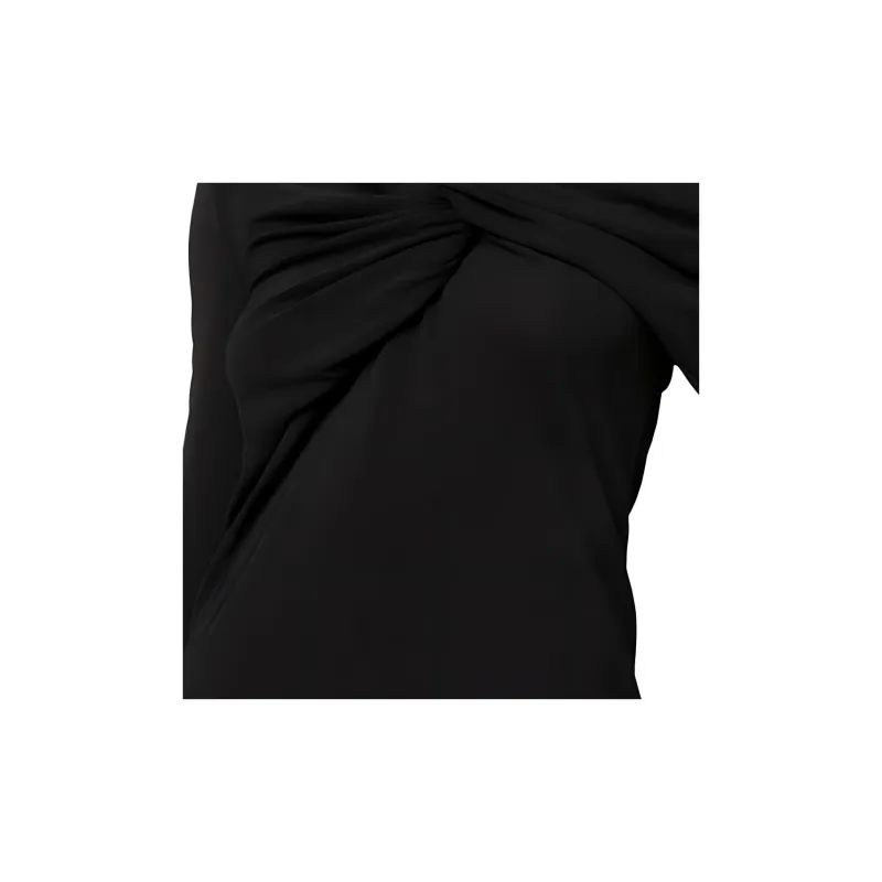 SAINT LAURENT Ruched One Sleeved Mini Dress-4