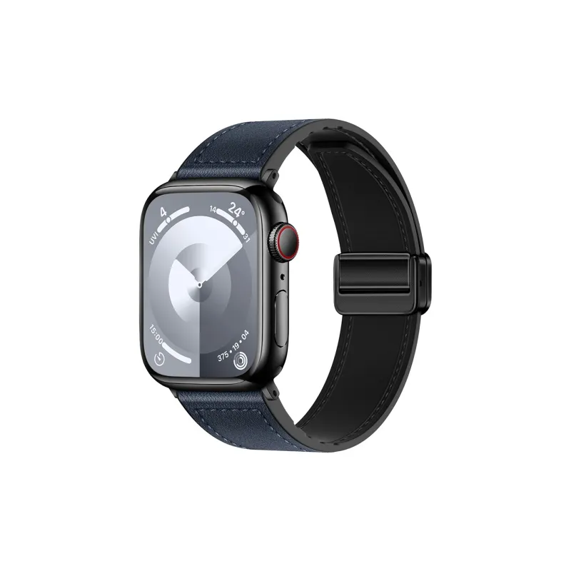 CHRROTA Watch Band Apple Compatibility Genuine Leather Material-4