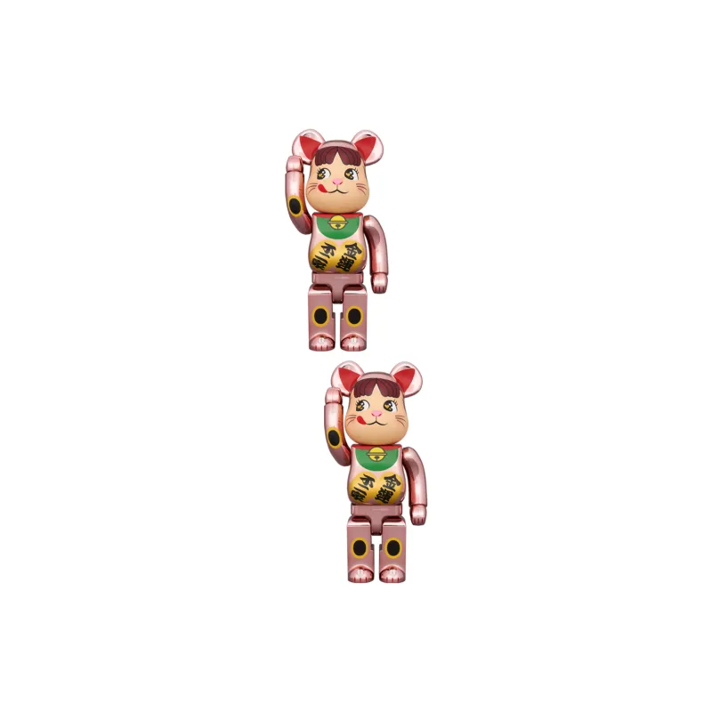 BE@RBRICK Lucky Cat Peko chan Money Luck Peach Gold-2
