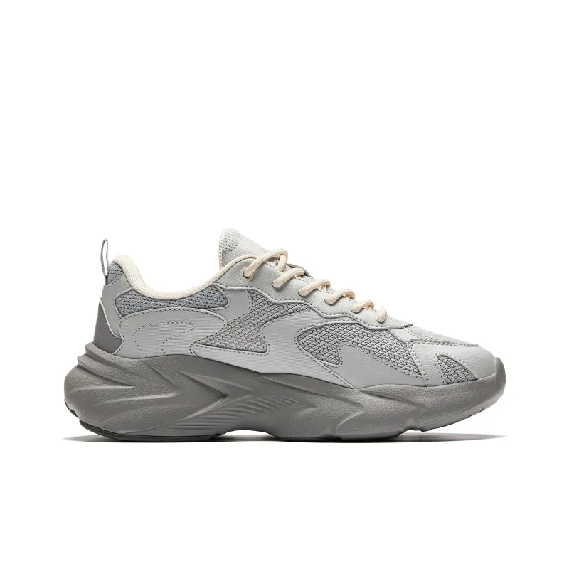 Anta Anti-Slip And Wear-Resistant Breathable Low-Top Casual Shoes Women's Gray-1