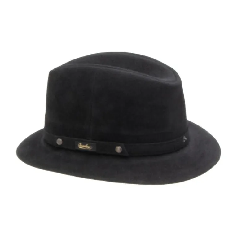 Borsalino Logo patch Felted Trilby-0