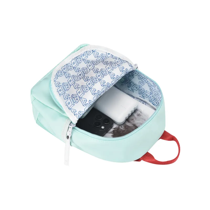 DRACONITE Polyester Student Backpack Mini Unisex White/Mint Green-3