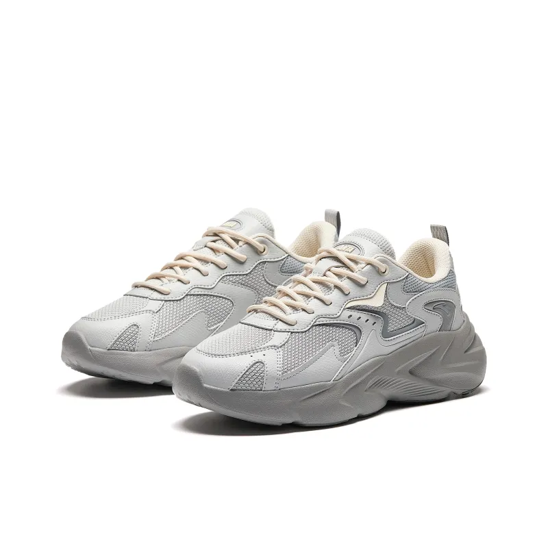 Anta Anti-Slip And Wear-Resistant Breathable Low-Top Casual Shoes Women's Gray-3