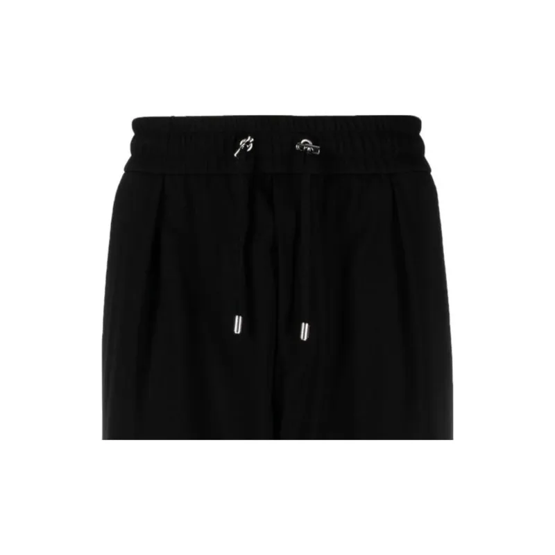 BALMAIN Drawstring Cropped Trousers-5