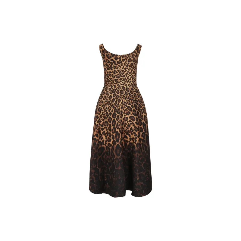 Valentino Sleeveless Dress Women's Brown-1