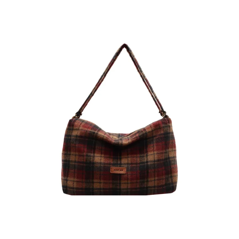 Yalu Canvas Canvas Bag Shoulder Bags Women's Black/Red/Coffee-5