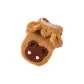 Heart Face Bear Hoodie-Coffee