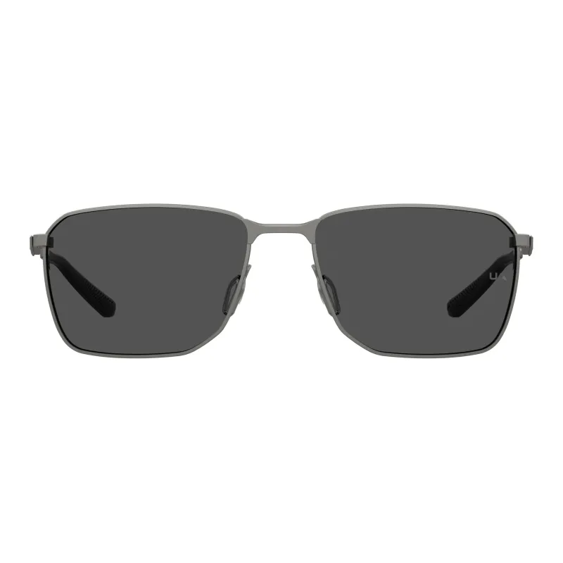 Under Armour Stainless Steel Rectangular Sunglasses Men's Gray-1