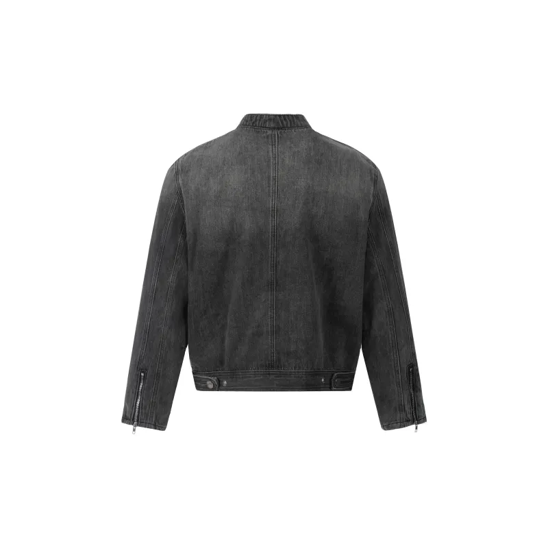 GBXM Denim Jacket Unisex Washed Black-1