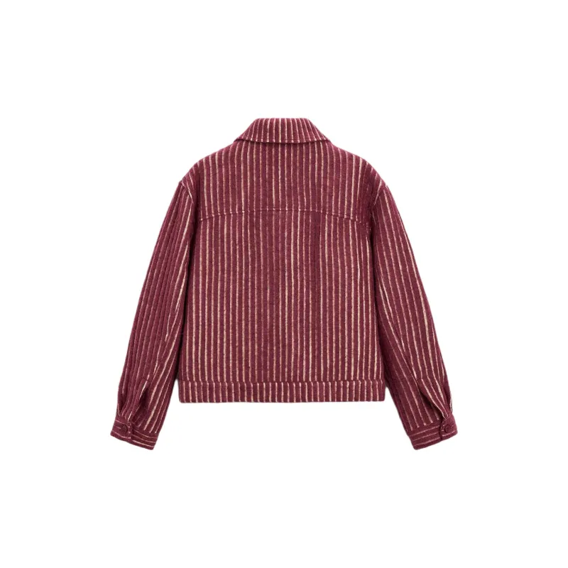 ZARA Jackets Coats Men's Overripe Plum Color-1