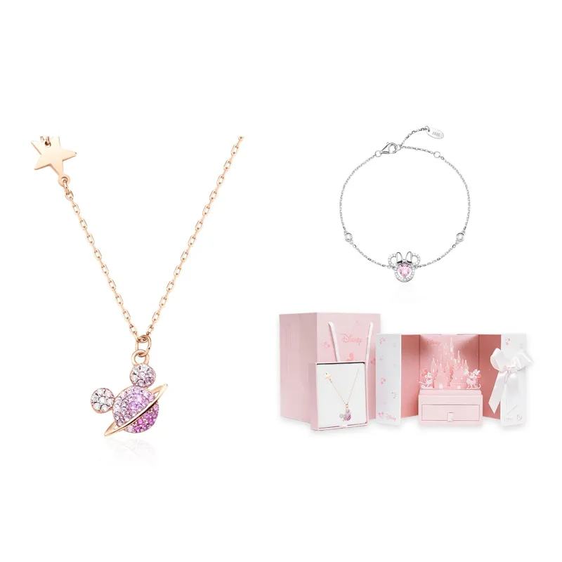 Disney Magic Colors Series S925 Silver Necklaces Women's-35