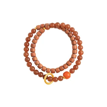 Moon Seal Hundred Rivers Laoshan Sandalwood Bracelets Unisex