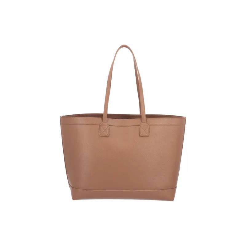 Burberry Leather Tote Bag Shopping Bag Shoulder Bags Women's Earth Brown-10
