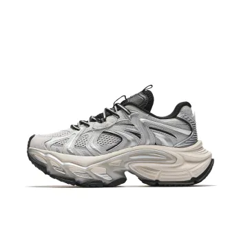 Anta Anti Slip Wear Resistant Low Top Chunky Sneakers Women's Gray Silver