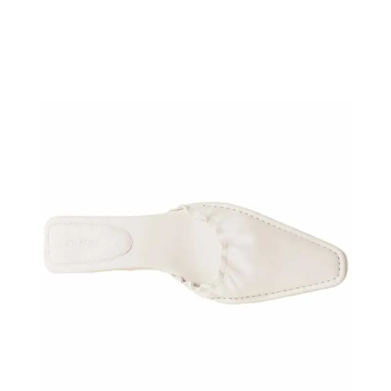 ST. AGNI Closed Toe Slippers 5cm Women's White-2
