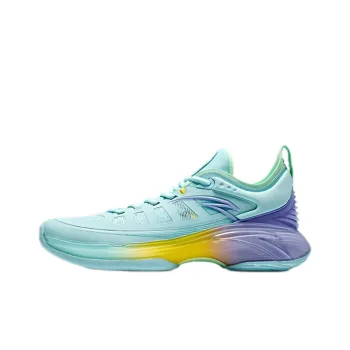 Anta Cushioning Anti Slip And Wear Resistant Low Top Basketball Shoes Men's Mint Blue/Light Robin's Egg Purple