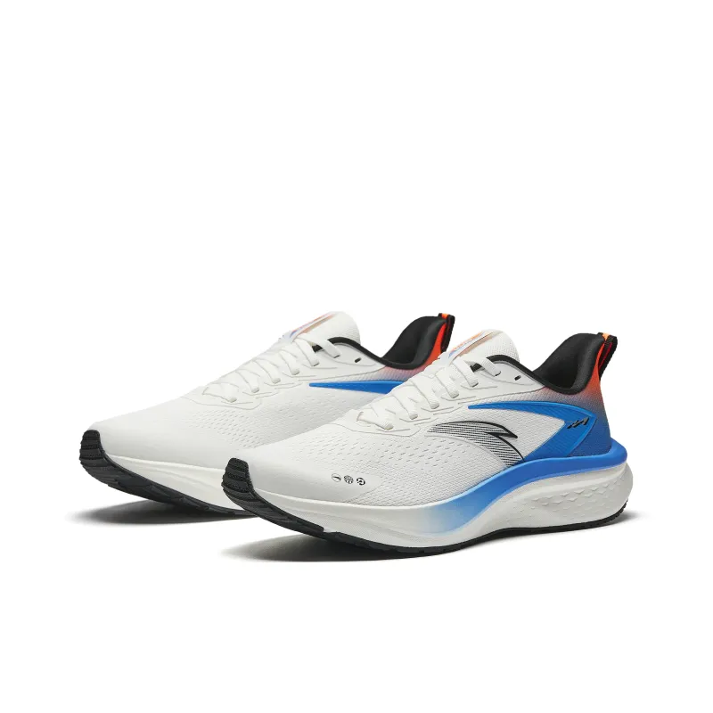 Anta Anti-Slip Wear-Resistant Breathable Lightweight Low-Top Casual Running Shoes Men's White Blue Black-3