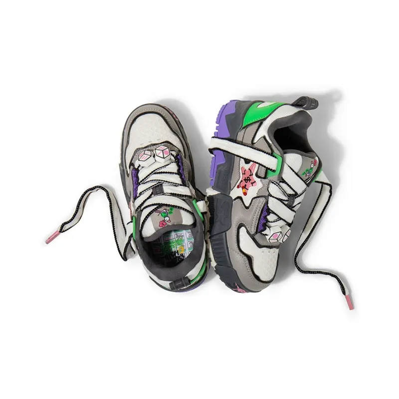 YOUQIANHUA x STARTER Vol Wear-Resistant Low-Top Skateboard Shoes Unisex Gray-14
