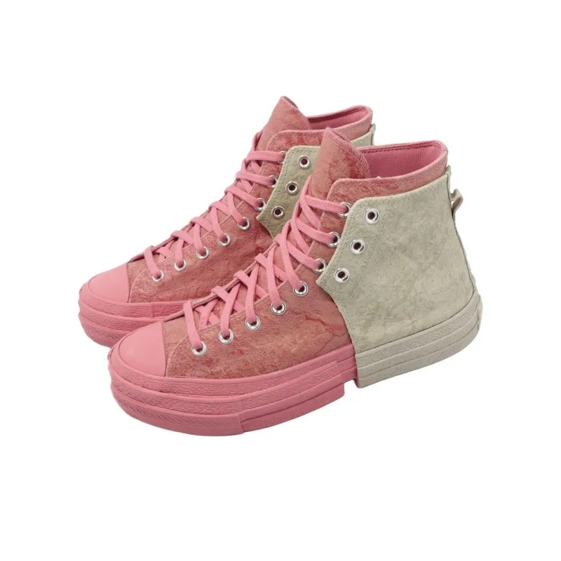 Converse x Feng Chen Wang 1970s High Top Canvas Shoes Unisex Gray Pink-2