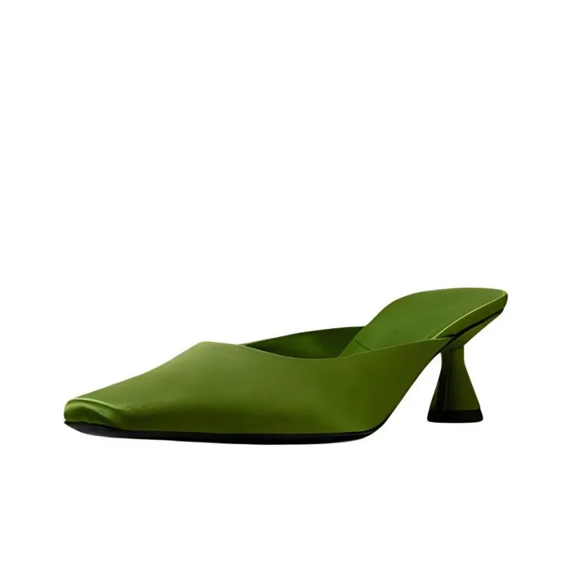 D'ACCORI Closed Toe Slippers 5.5cm Women's Green-2