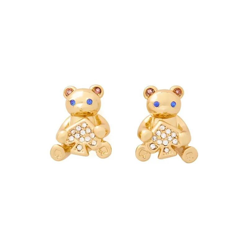 Kate Spade Copper Stud Earrings Women's Gold-0