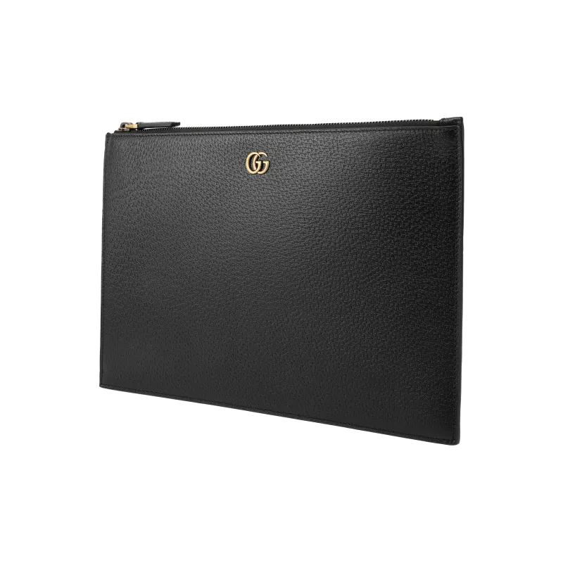 GUCCI GG Marmont Leather Clutch Men's Black-1