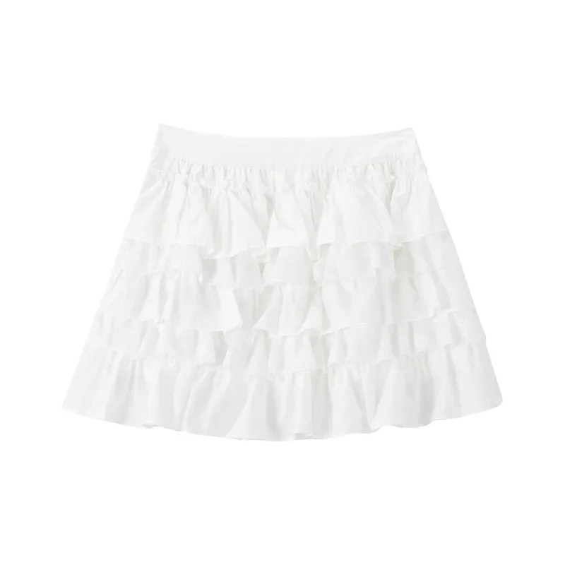 LEDIN Casual Short Skirts Women's Bright White-1