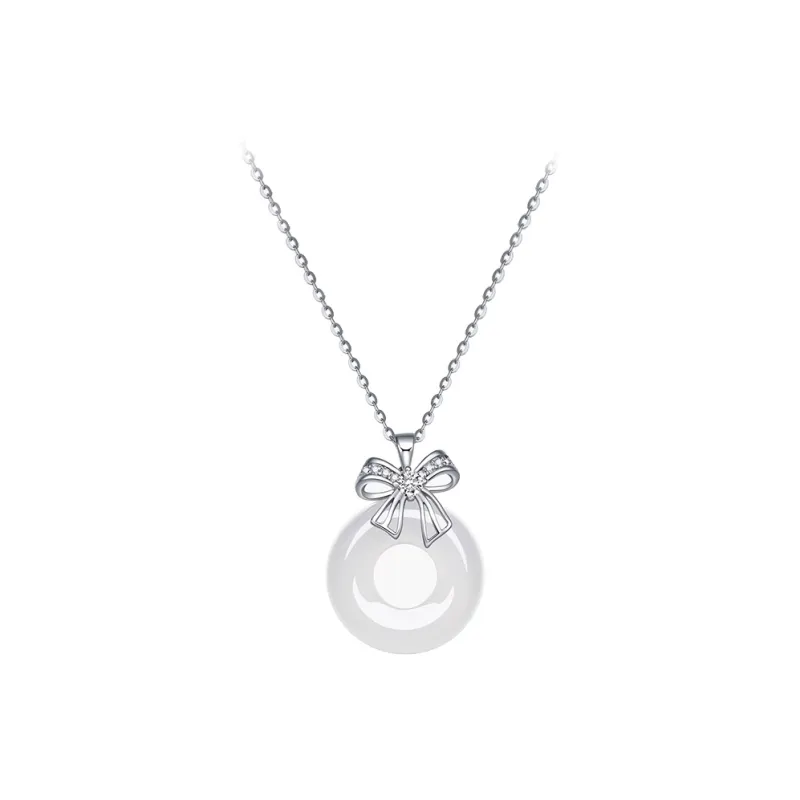 Qing Yi Chalcedony Necklaces Unisex-0