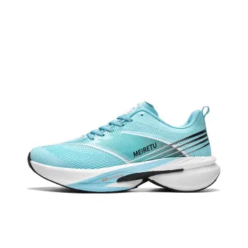 Meiretu Cushioned Wear Resistant Coverage Low Top Casual Shoes Unisex White Blue