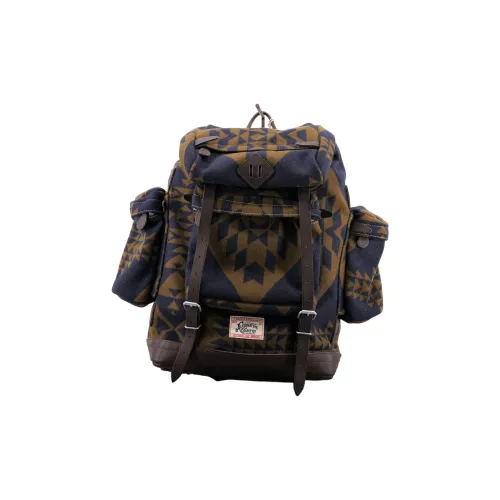 Alternative Country Leather Backpack Unisex Blue & Sand