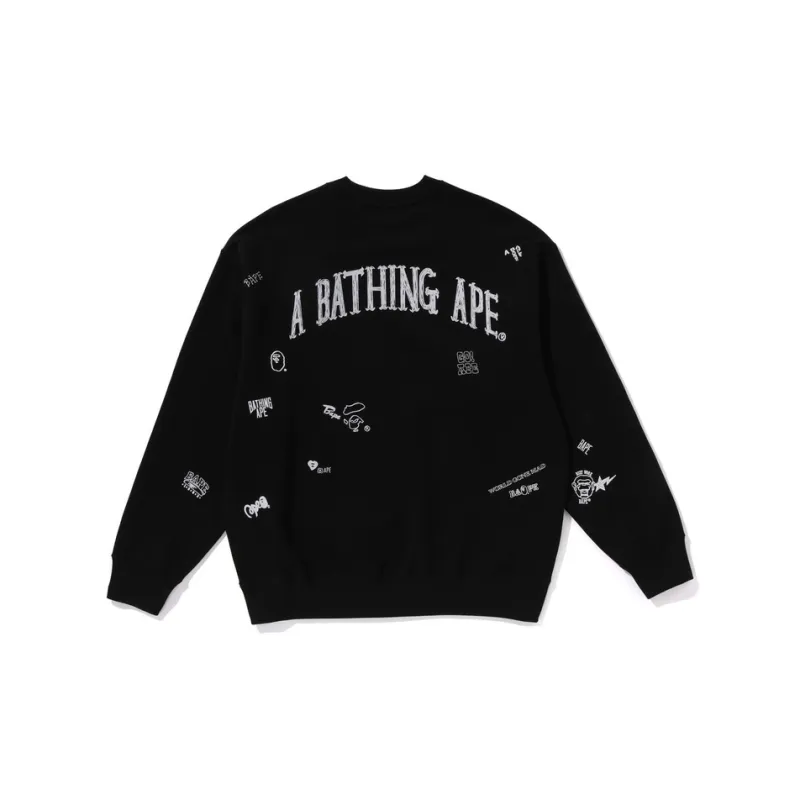 A BATHING APE All over Logo Print Sweater-1